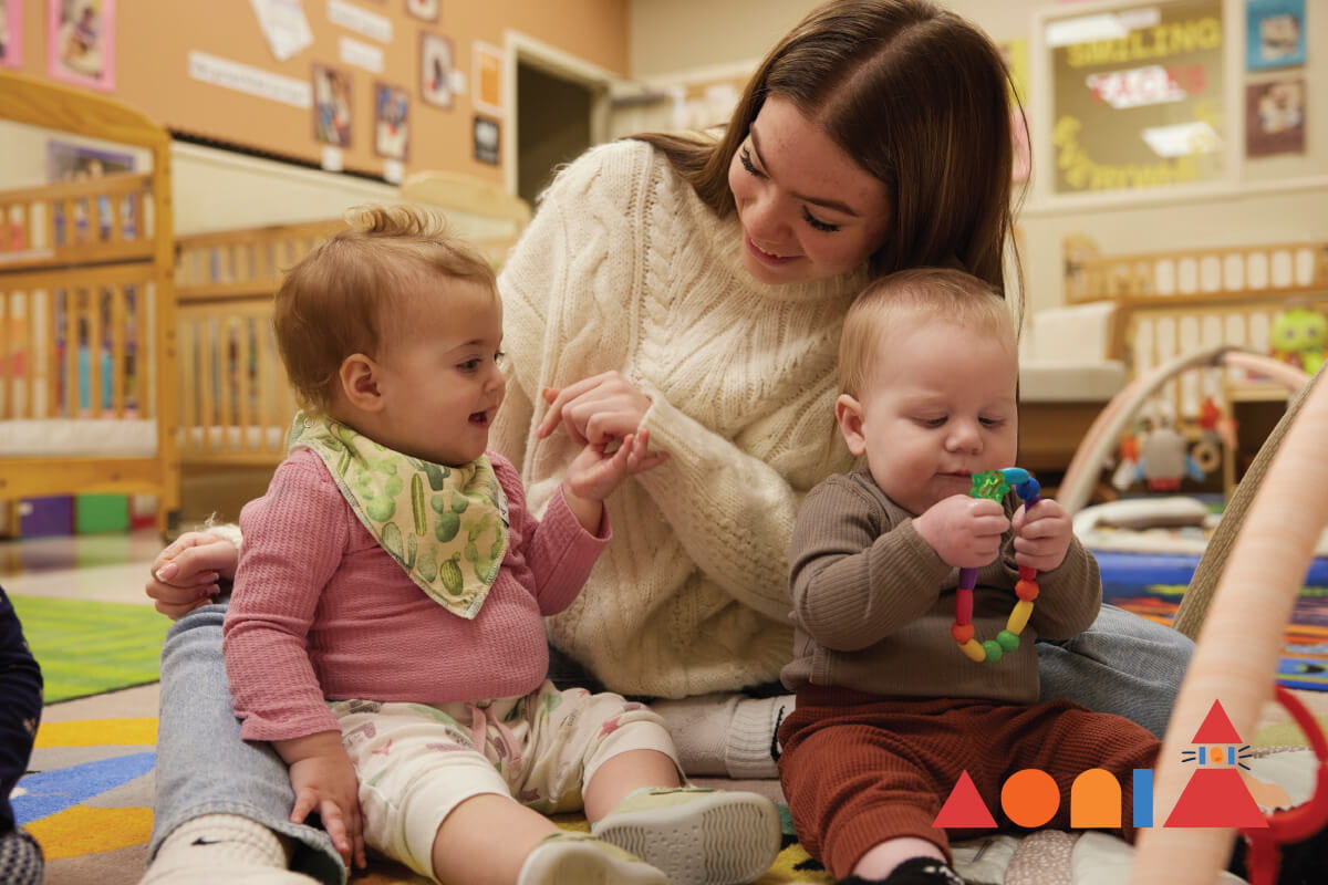 teacher with infants